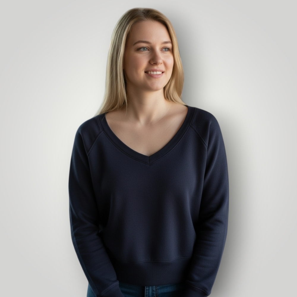 Vineyard Vines Navy Cropped Sweatshirt XS Boat Neck Preppy Coastal Casual Top